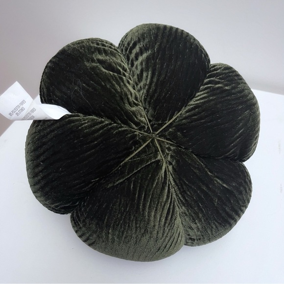 Emerald Green Ribbed Velvet Gold Sparkly Stem Pumpkin Plush Fall Home Decor - Picture 8 of 11